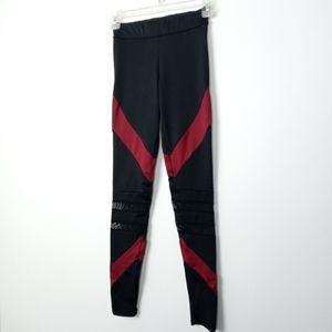 Asos South Beach black and red leggings size 6